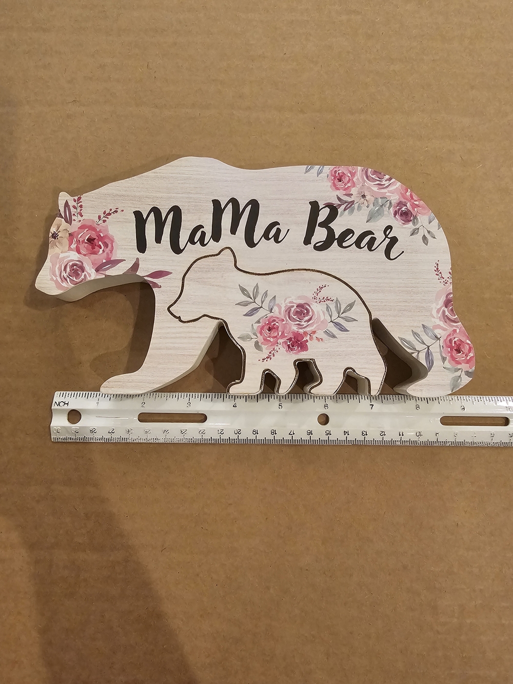 Mama Bear Floral Wooden Home Decor